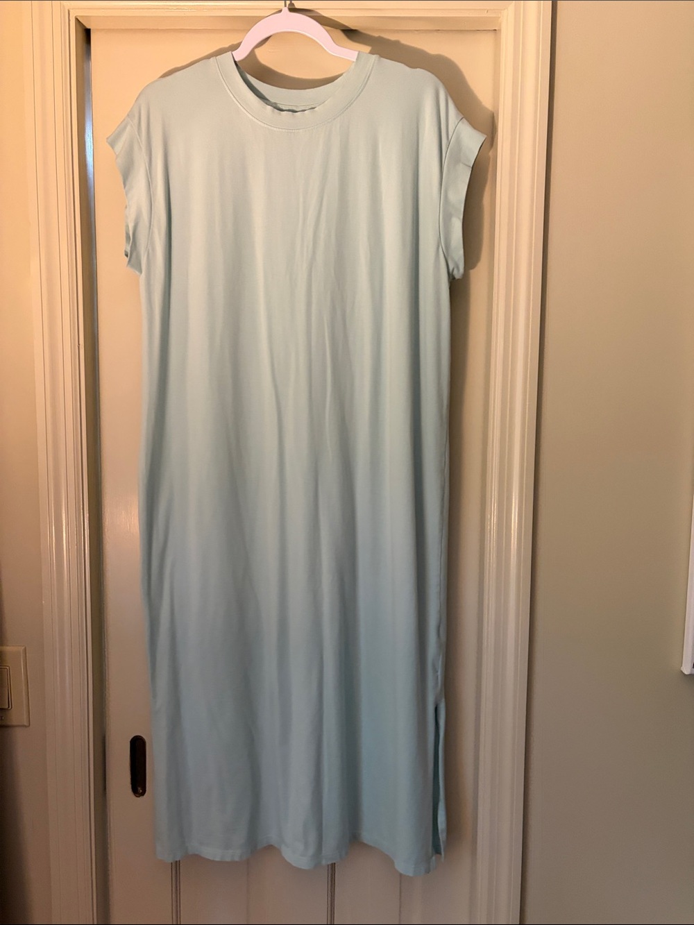 Light Blue Womenβs Midi T-Shirt Dress